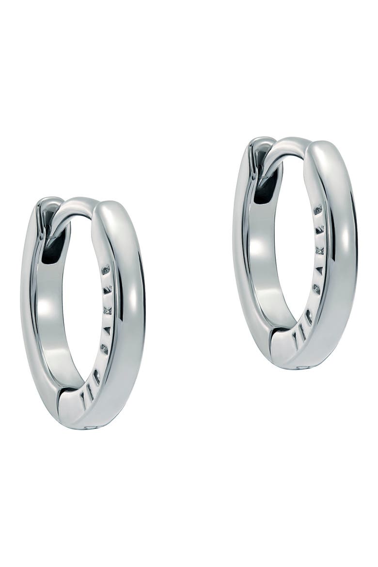 Crislie Logo Hoop Earrings, Alternate, color, SILVER TONE