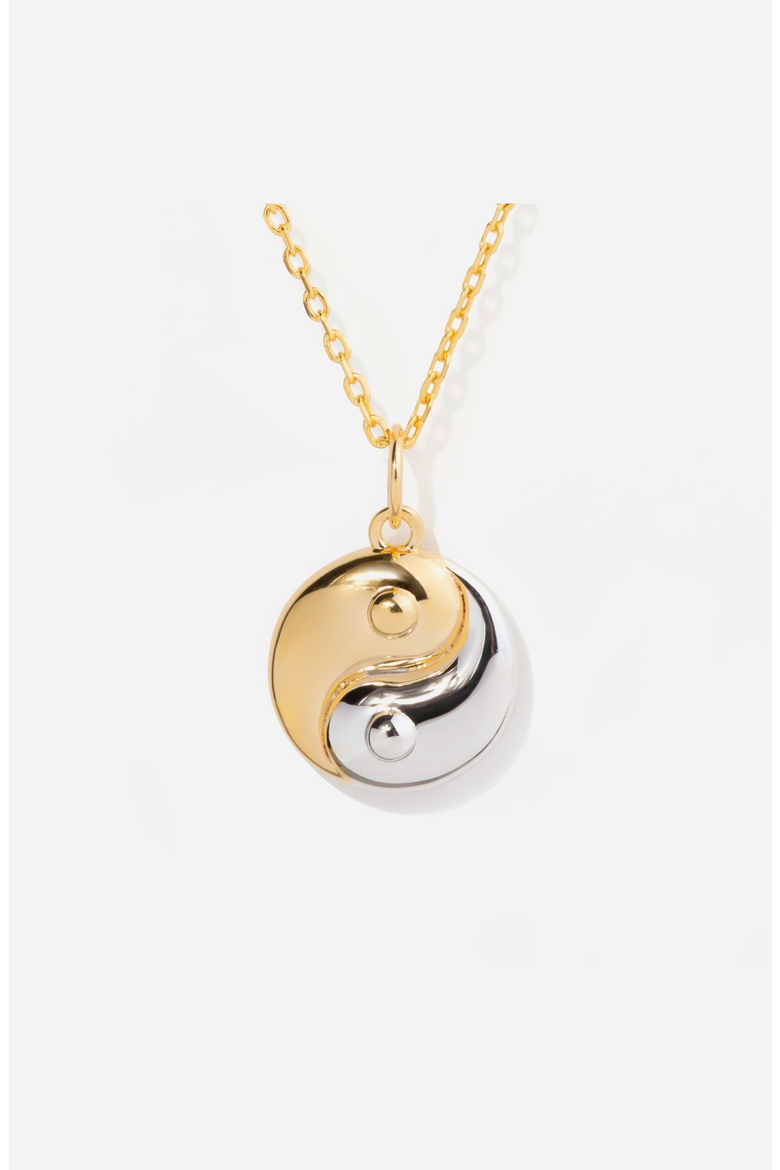 Yin Yang Necklace, Main, color, Two Tone Gold/Silver