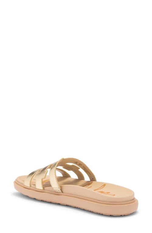 Sam Edelman Valeri Platform Slide Sandal In Gold Leaf