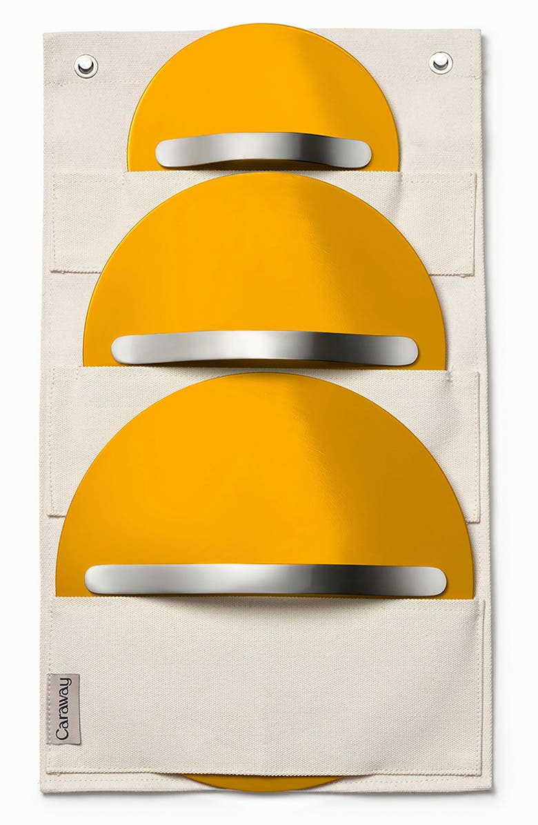 CARAWAY Non-Toxic Ceramic Non-Stick 7-Piece Cookware Set with Lid Storage, Alternate, color, Marigold