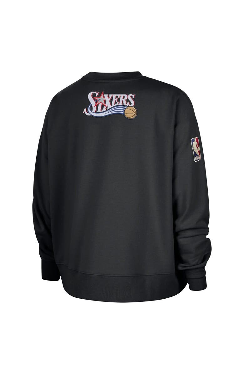Nike Women's Nike Black Philadelphia 76ers Classic Edition Hardwood Classics Premium Phoenix Fleece Sweatshirt, Alternate, color, Black