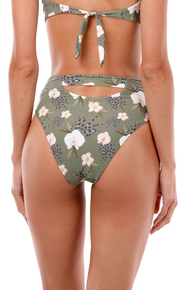 MALAI Safari Mai Moon Bay High Waist Bikini Bottoms, Alternate, color, Safari Mai