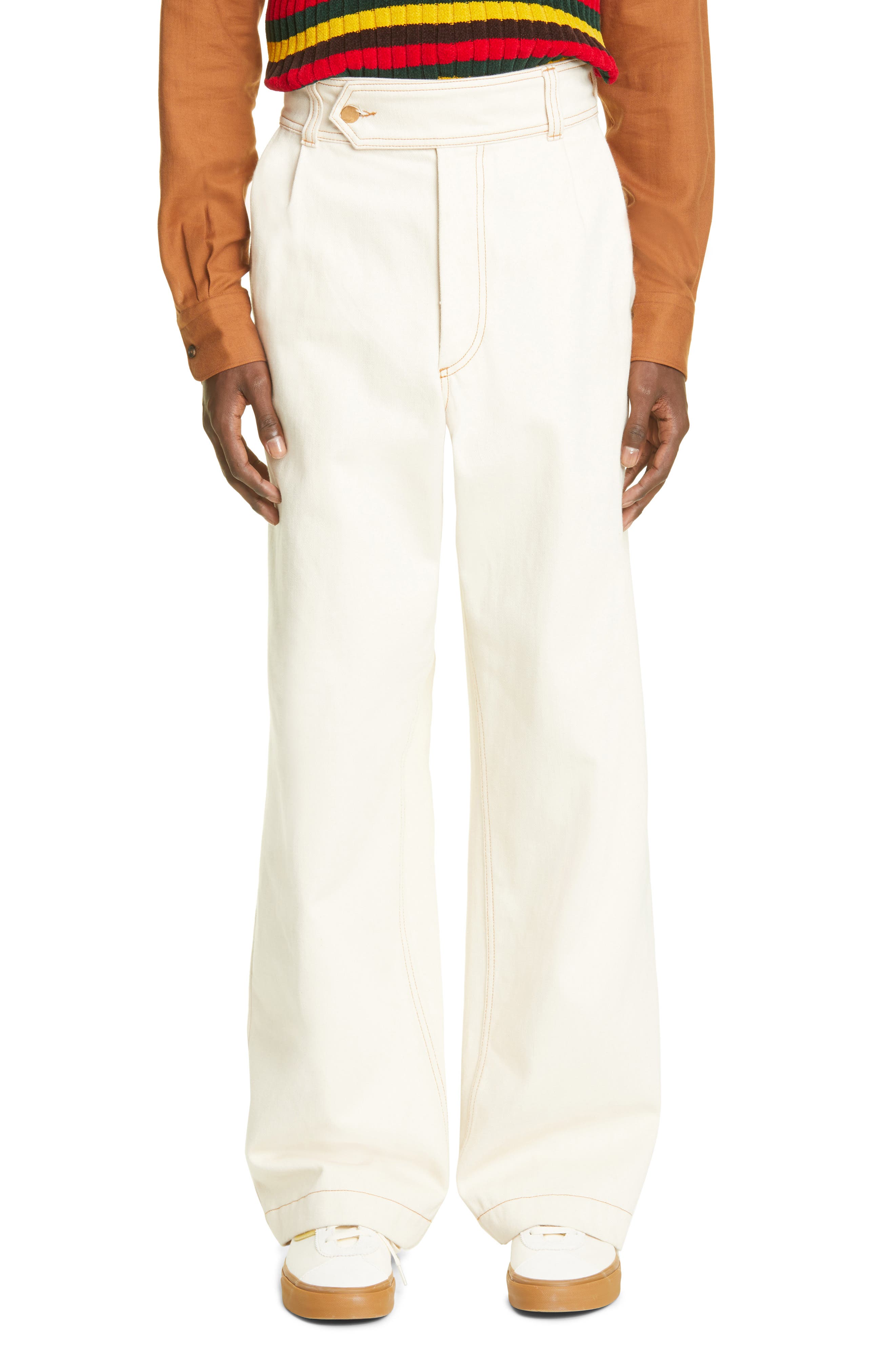 Wales Bonner Kwaku Workwear Wide Leg Jeans (Men) | Nordstrom