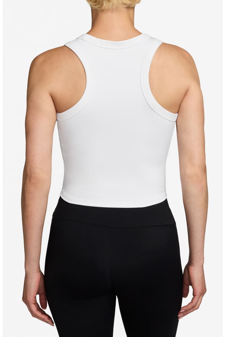 One Fitted Dri-FIT Cropped Tank Top, Alternate, color, 101 WHITE/BLACK
