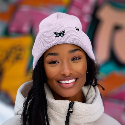 Dalix Butterfly Beanie In Lavender