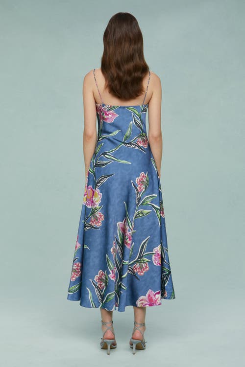 Amur Delilah Midi Dress In Blue