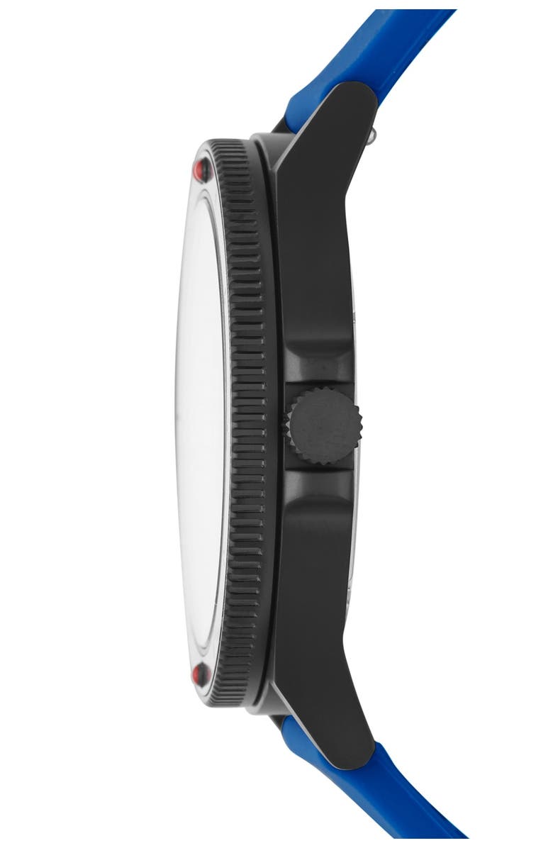 Skagen Men's Fisk 3-Hand Blue Silicone Watch, 42mm, Alternate, color, 