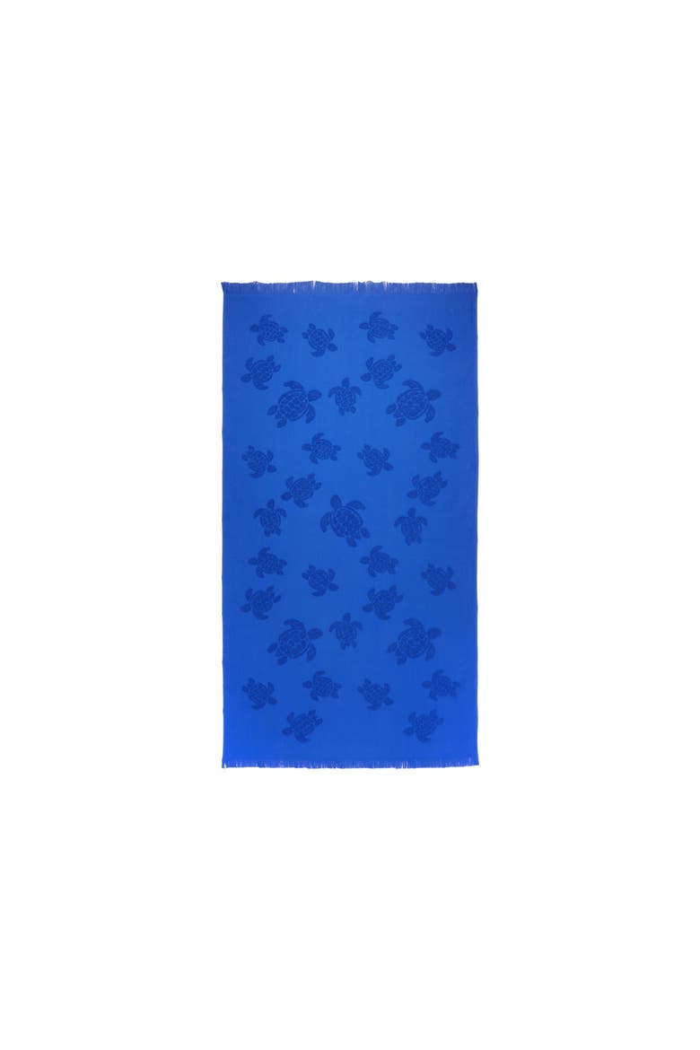 Beach Fouta in Cotton Jacquard Turtles, Main, color, MARRAKECH