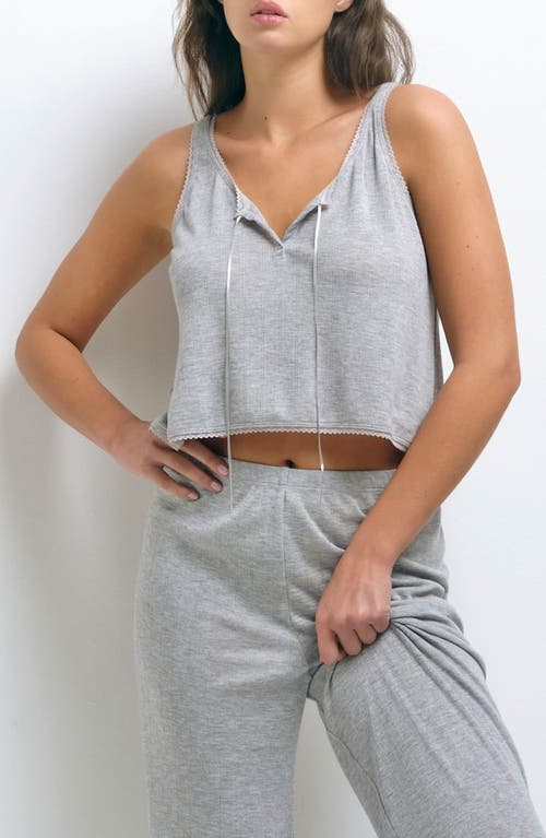 Andine Vivi Antibes Crop Tank In Gray