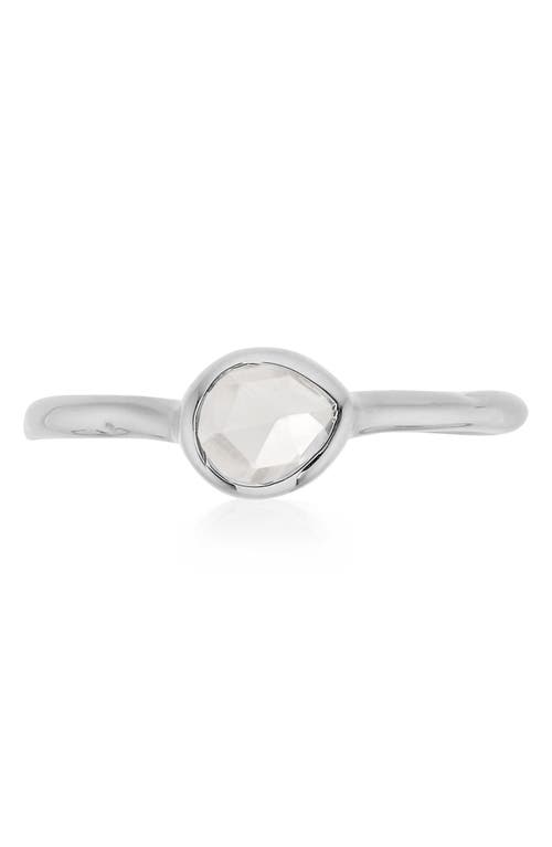 Monica Vinader Siren Small Stacking Ring In Silver