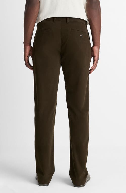 Vince Owen Stretch Cotton Chinos In Black