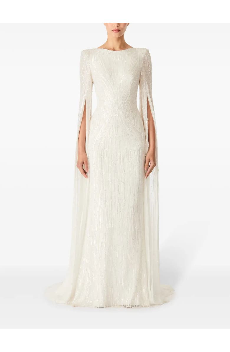 Jenny Packham Chrisina Dress, Alternate, color, Ivory