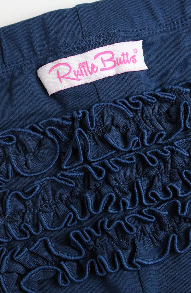 RuffleButts Plaid Cotton Dress & Leggings Set, Alternate, color, Orange Multi