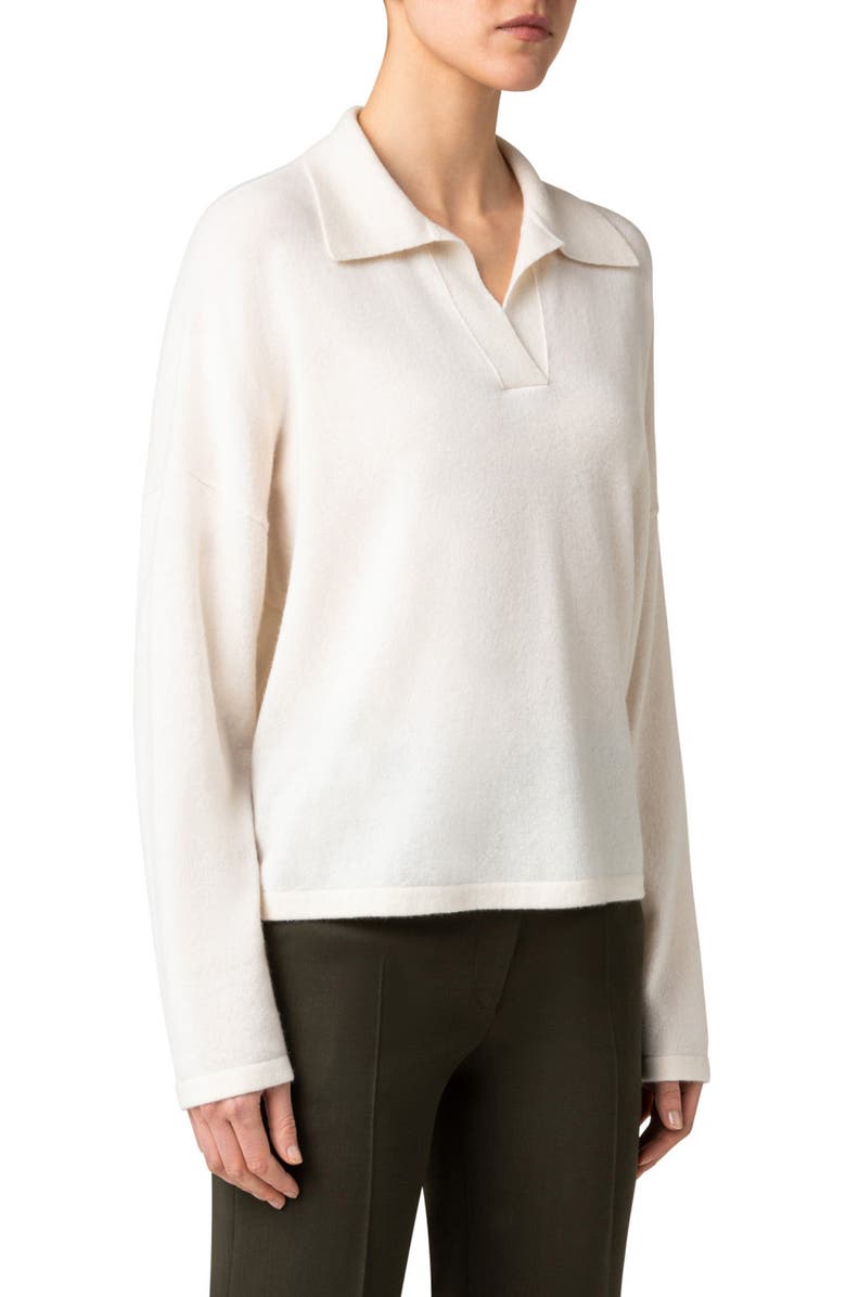 Akris punto Wool & Cashmere Polo Sweater, Alternate, color, 