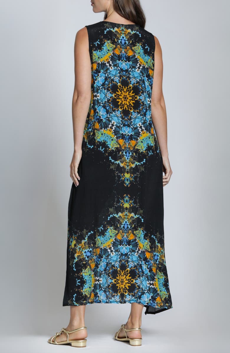 APNY Sleeveless Maxi Dress, Alternate, color, Blackblue Multi