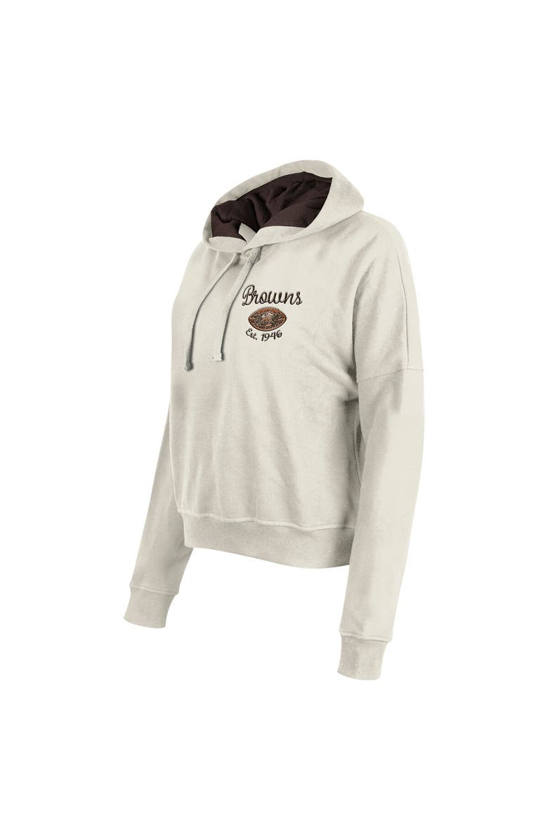 New Era Women's New Era Cream Cleveland Browns 3rd Down Historic Pullover Hoodie, Alternate, color, Cream