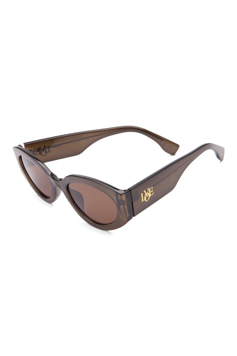 LM102 52mm Geometric Cat Eye Sunglasses, Alternate, color, CRYSTAL GREEN