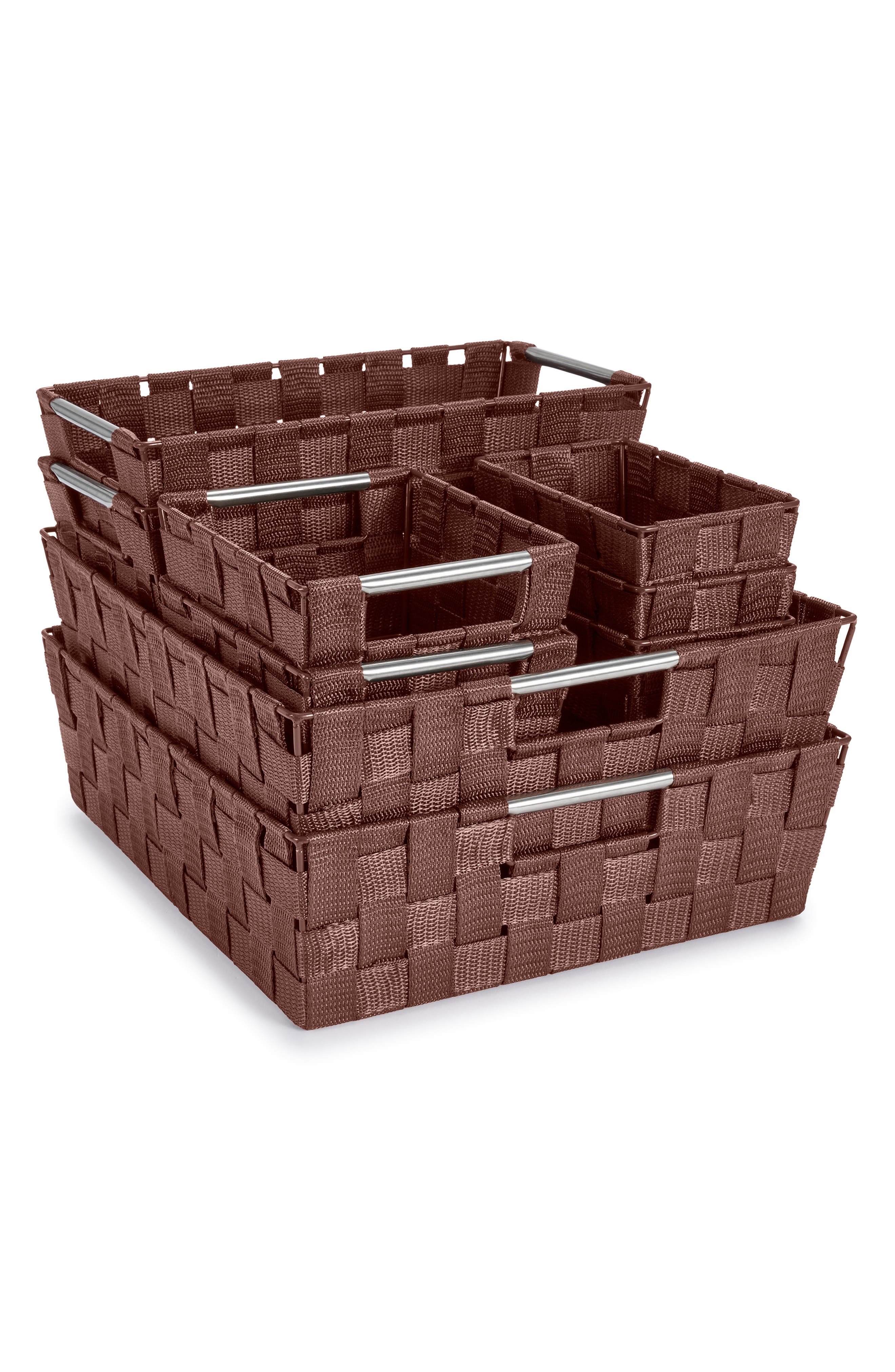 SORBUS 9-Piece Woven Storage Basket Set