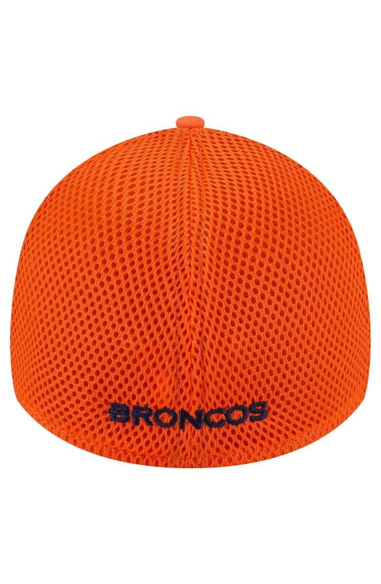 New Era Men's New Era Orange Denver Broncos Game Day Linear 39THIRTY Flex Hat, Alternate, color,