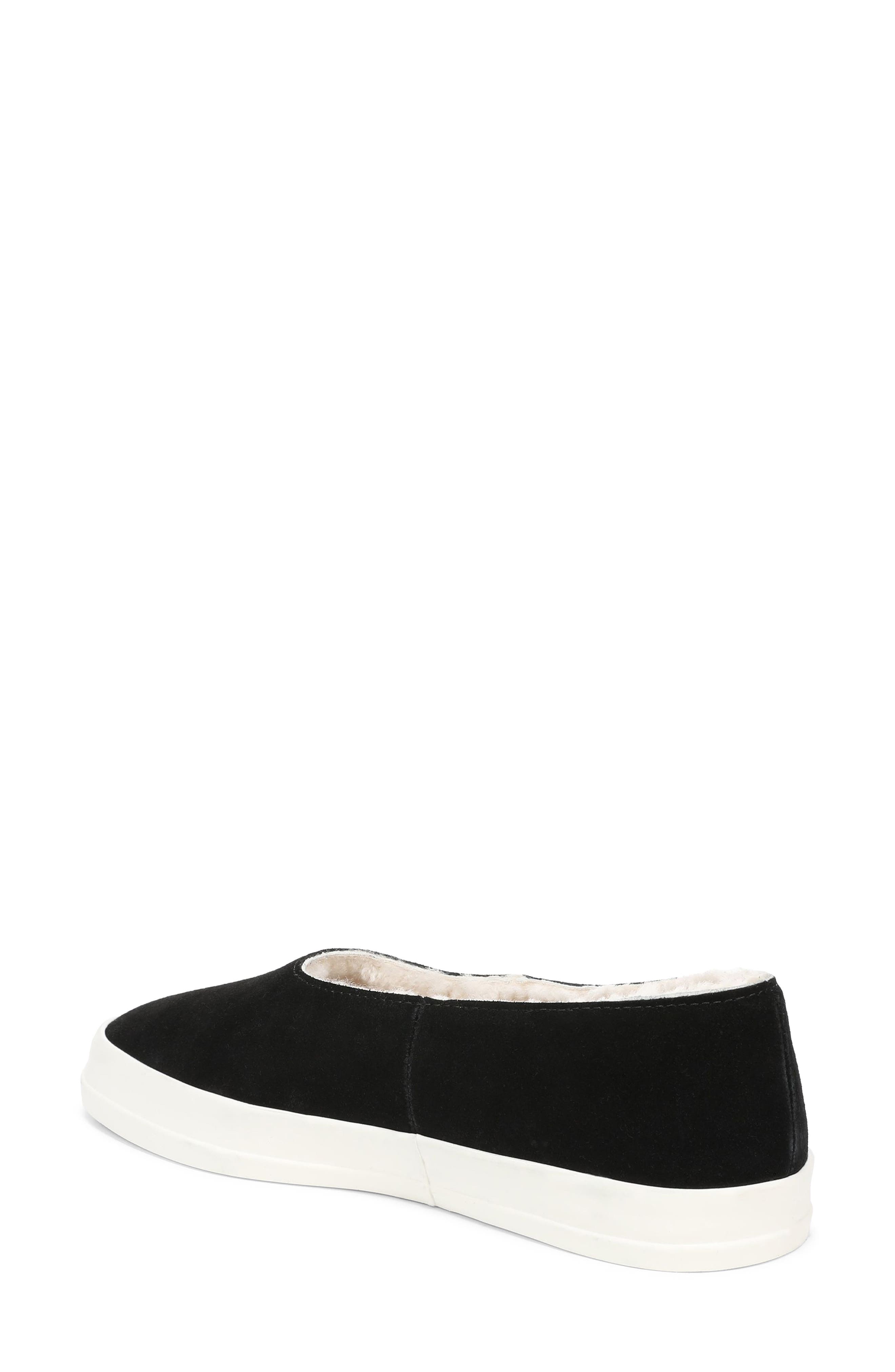 Favorite Daughter Iris Genuine Shearling Lined Slip-On Sneaker, Alternate, color, Black