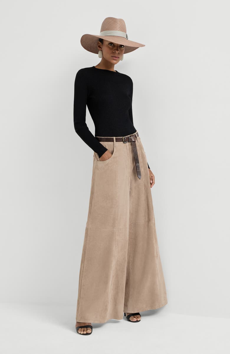 Brunello Cucinelli Cashmere and silk Sparkling sweater, Alternate, color, Black