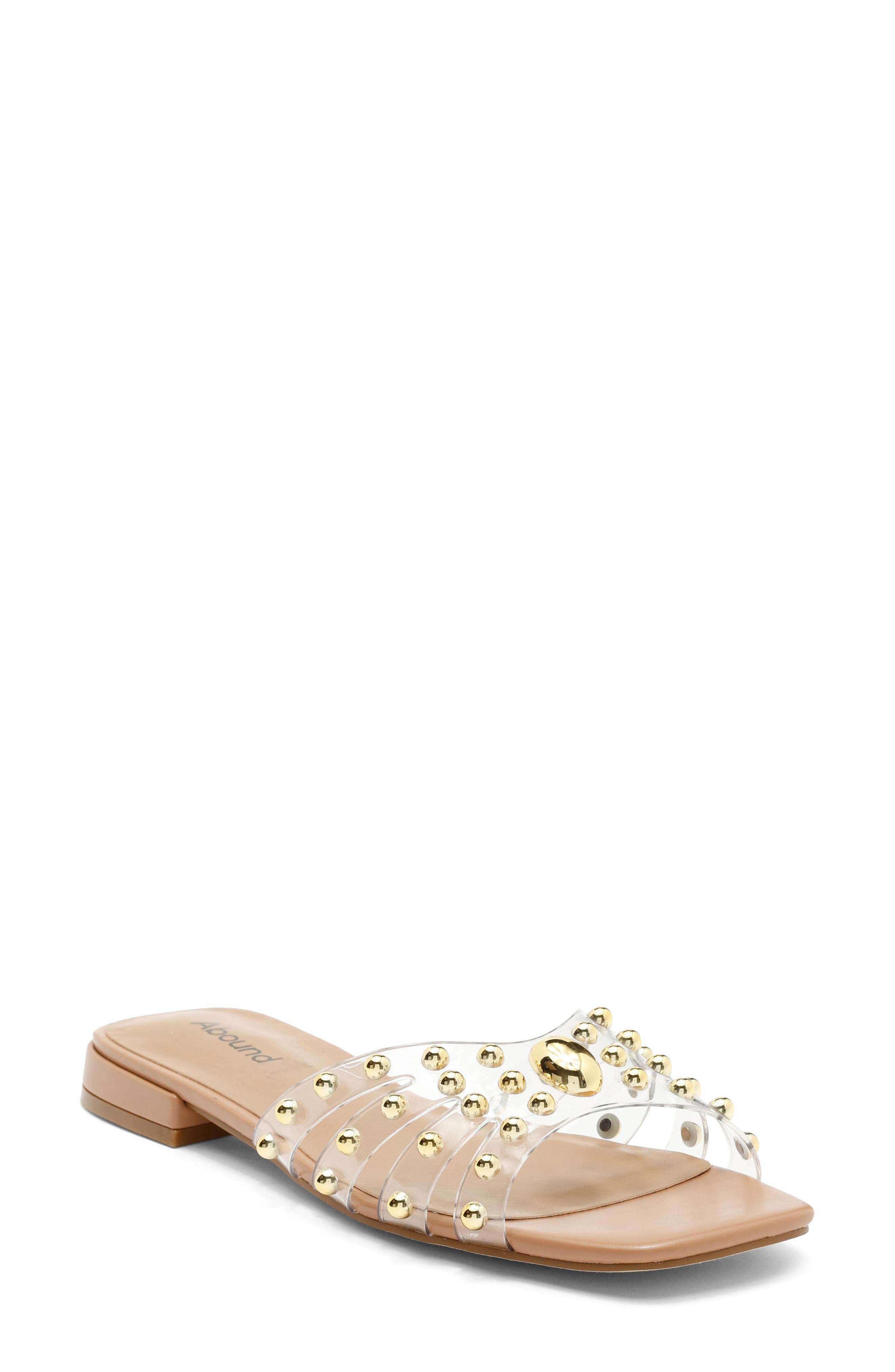 Abound Avianna Studded Slide Sandal, Main, color, Clear