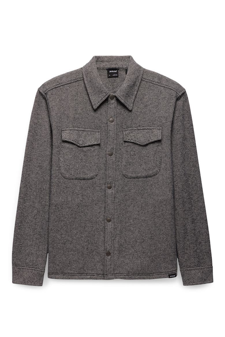 Happy Camp Flannel Snap-Up Shirt Jacket, Alternate, color, SHADOW HEATHER