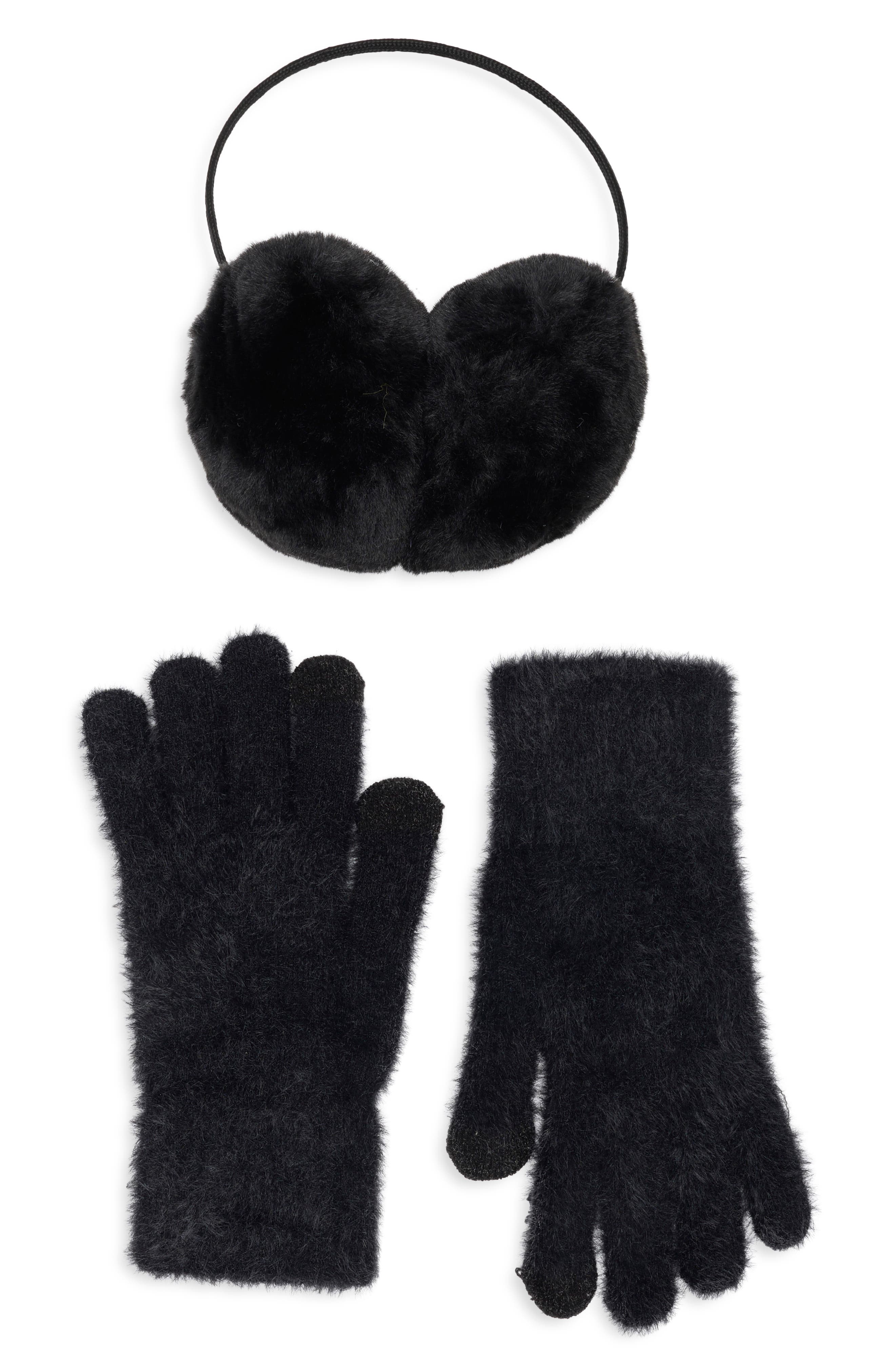 Faux Fur Earmuff & Glove Set
