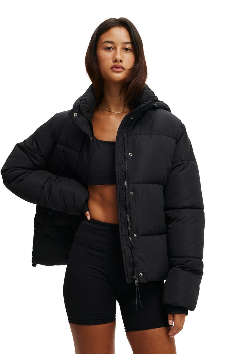 COTTON ON BODY Women's Active The Mother Puffer Removable Hood Jacket, Alternate, color, 