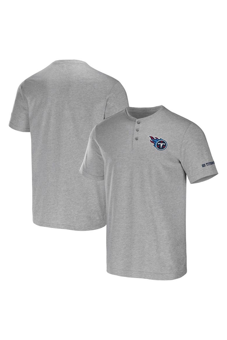 Men's NFL x Darius Rucker Collection by Fanatics Heather Gray Tennessee Titans Henley T-Shirt, Main, color, Heather Gray