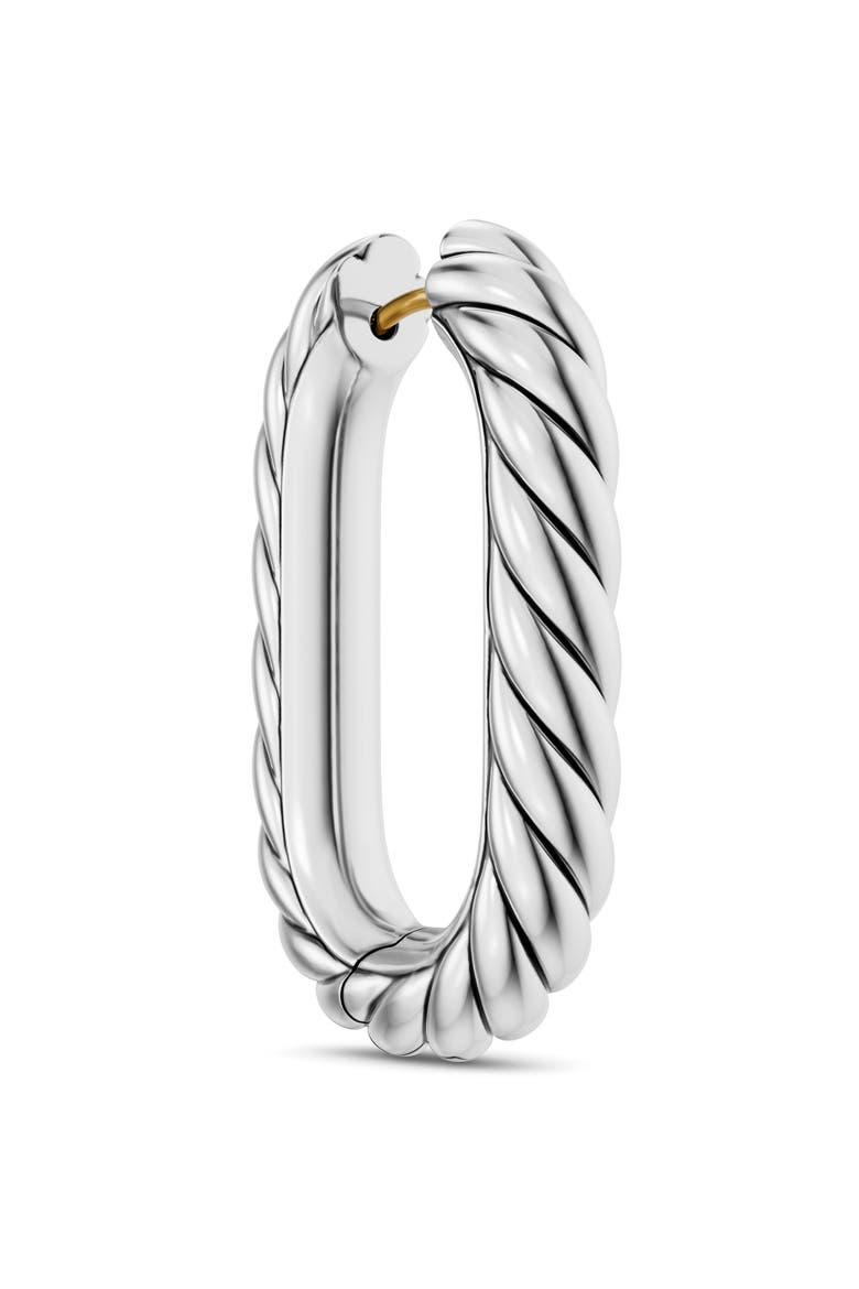 Madison Cable Hoop Earrings, Alternate, color, SILVER