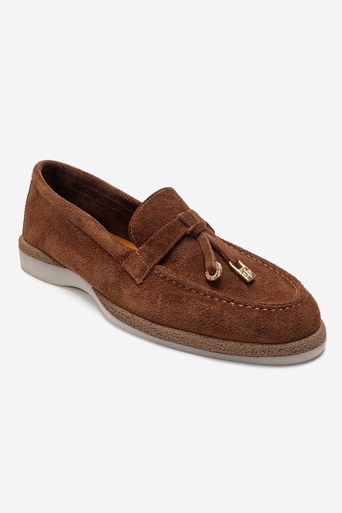 Forever & Always Shoes Ilvena Leather Loafer, Alternate, color, Cognac Suede