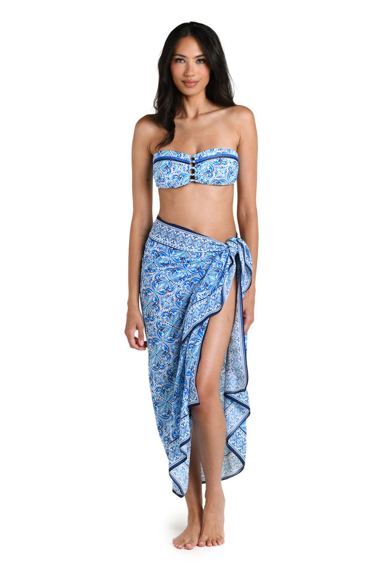 Costa Azul Cover-Up Sarong, Alternate, color, BLUE