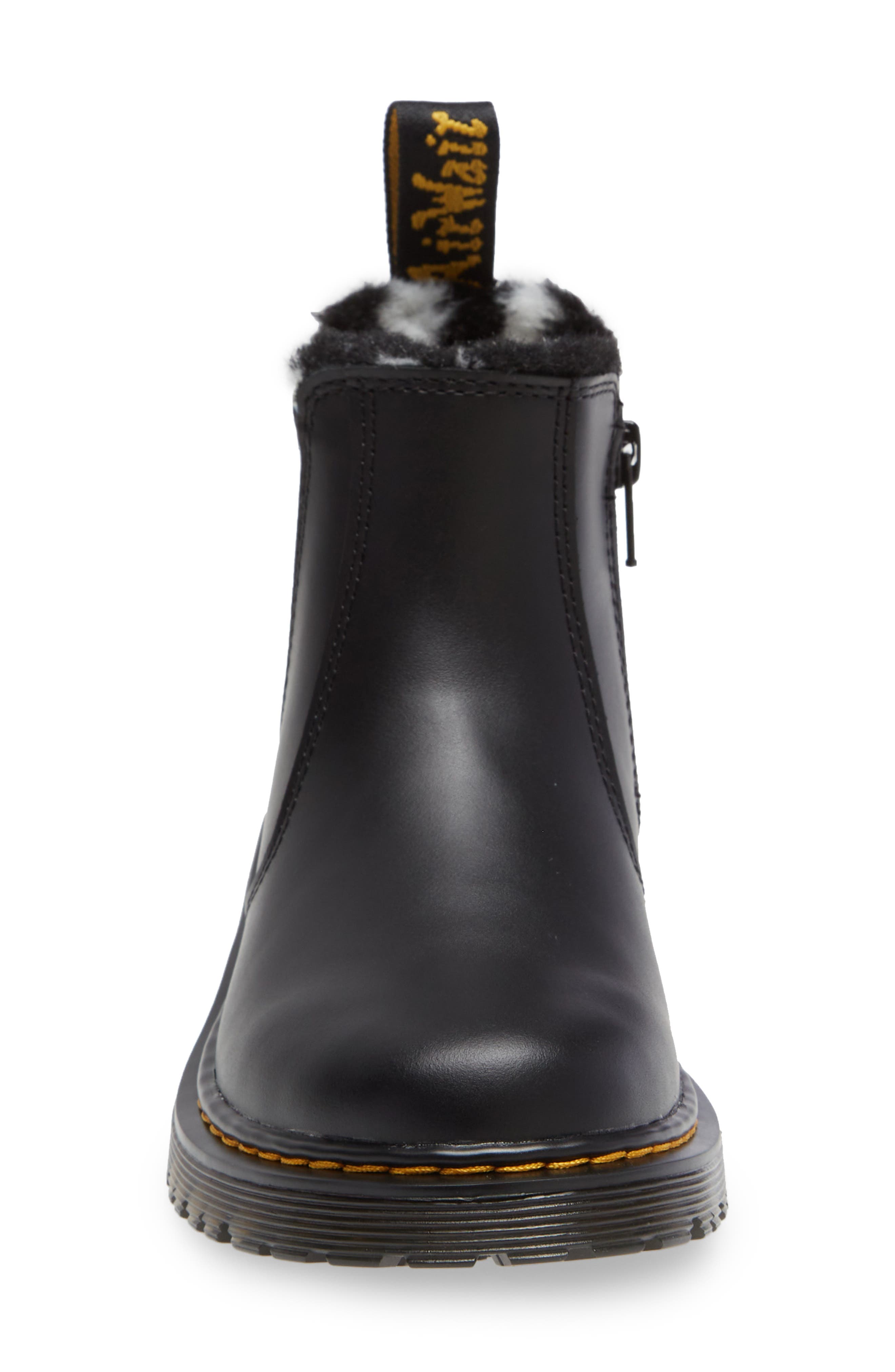 Dr. Martens 2976 Leonore Faux Fur Lined Chelsea Boot, Alternate, color, 