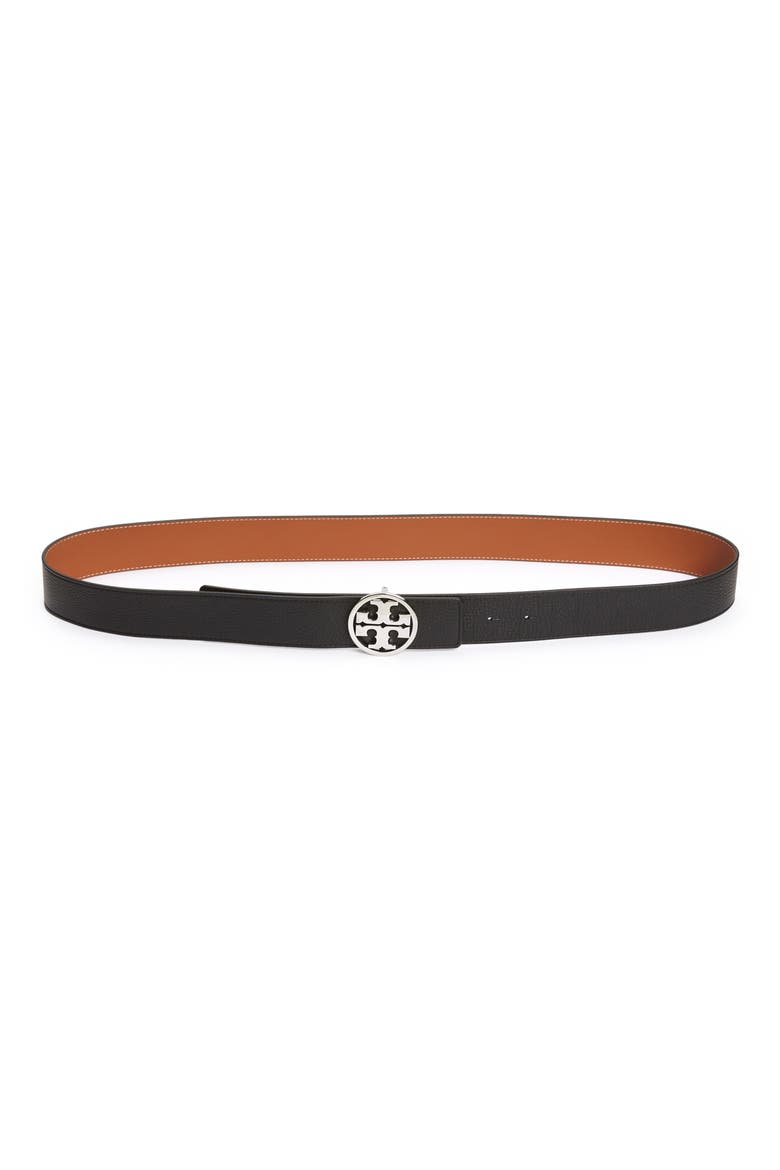 Miller 1.5-Inch Reversible Logo Belt, Main, color, BLACK / CLASSIC CUOIO / SILVER