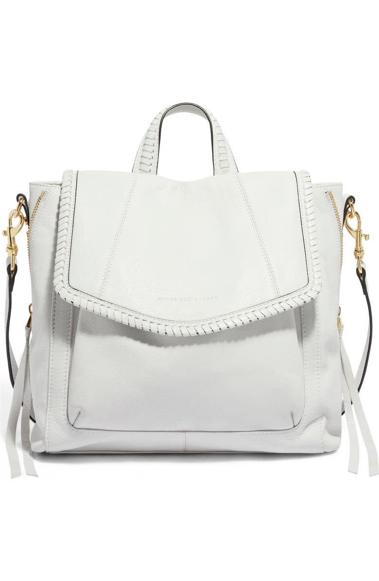 AIMEE All for Love Convertible Leather Backpack, Main, color, Cloud W/ Shiny Gold