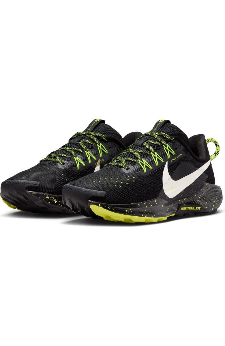 Nike ReactX Pegasus 5 Trail Running Shoe, Main, color, Black/ Volt Ice/ Phantom