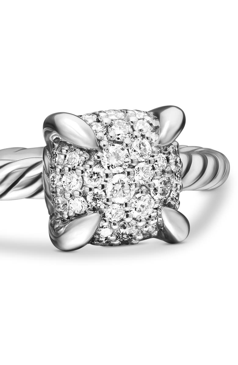 David Yurman Chatelaine<sup>®</sup> Ring in Silver Pave with Full Pavé Diamonds, Alternate, color, Diamond