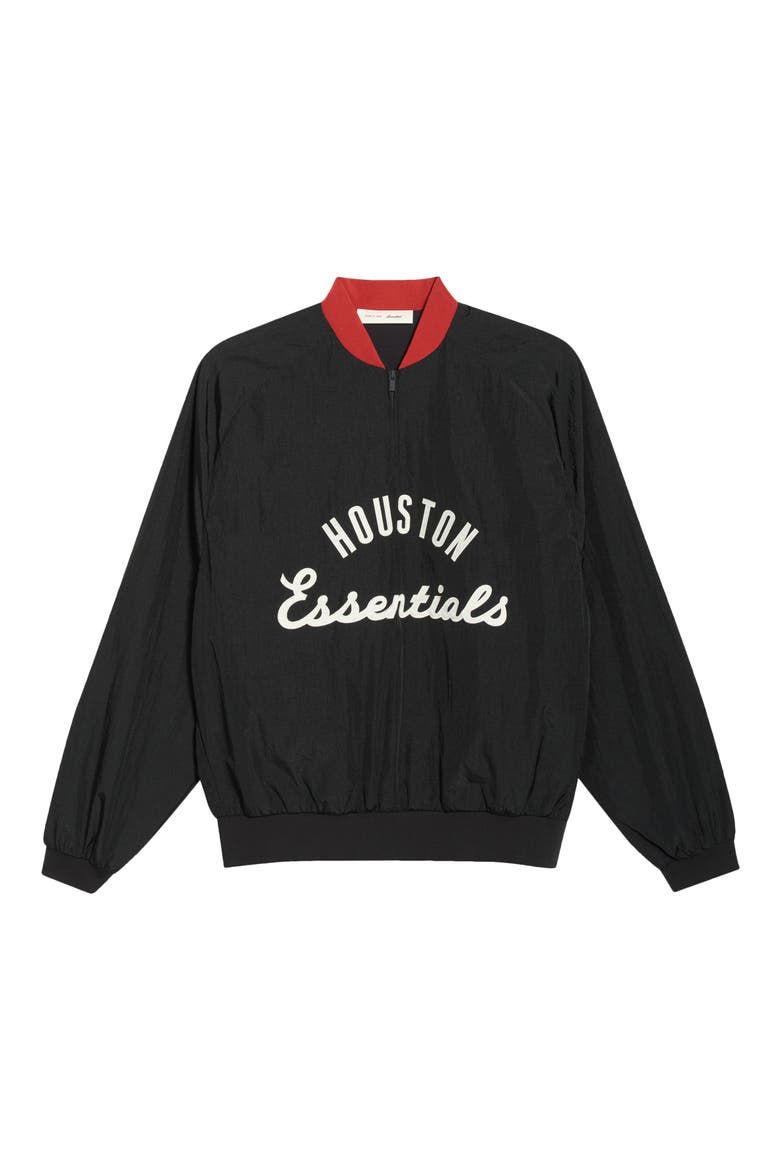 Astros Half Zip Graphic Pullover, Main, color, BLACK