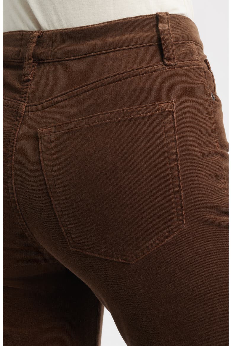 Le Sleek Corduroy Ankle Straight Leg Pants, Alternate, color, BITTER CHOCOLATE