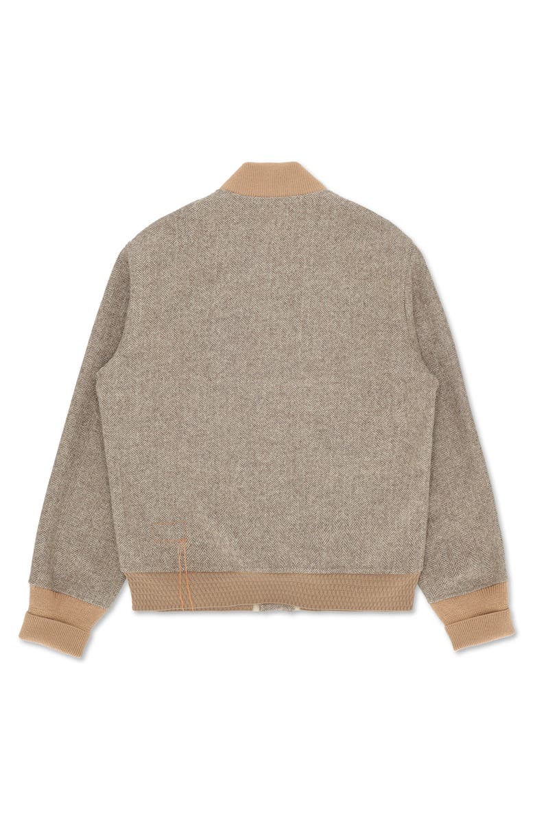 Fortela Herringbone Bomber Jacket, Alternate, color, Beige
