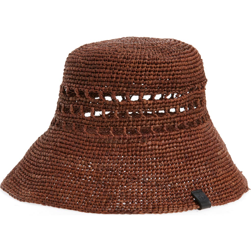 Rag & Bone Daisie Packable Straw Hat In Toffee