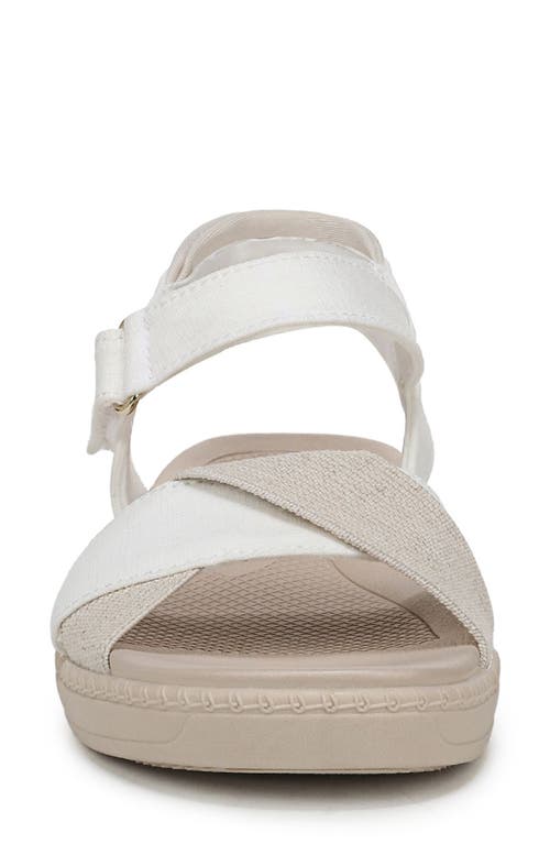 Bzees Women's Lane Washable Open Round Toe Strappy Sandals In White