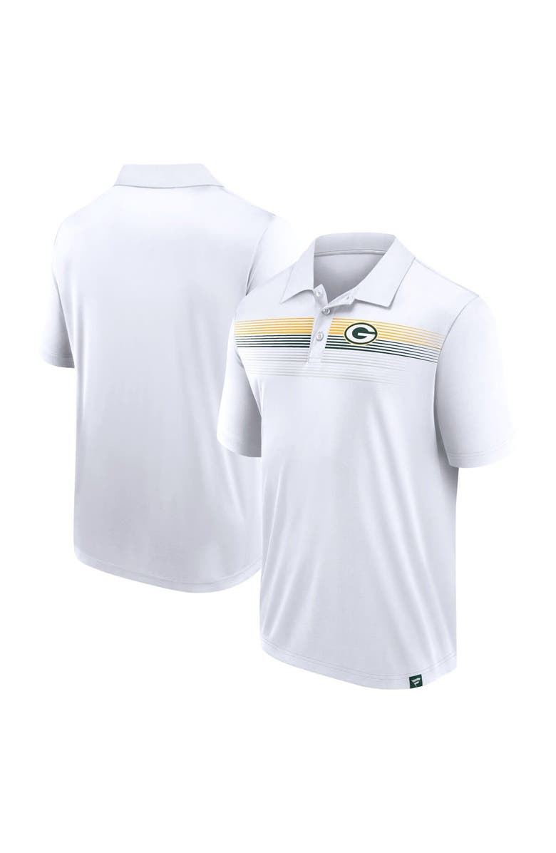 FANATICS Men's Fanatics Branded White Green Bay Packers Victory For Us Interlock Polo, Main, color, 