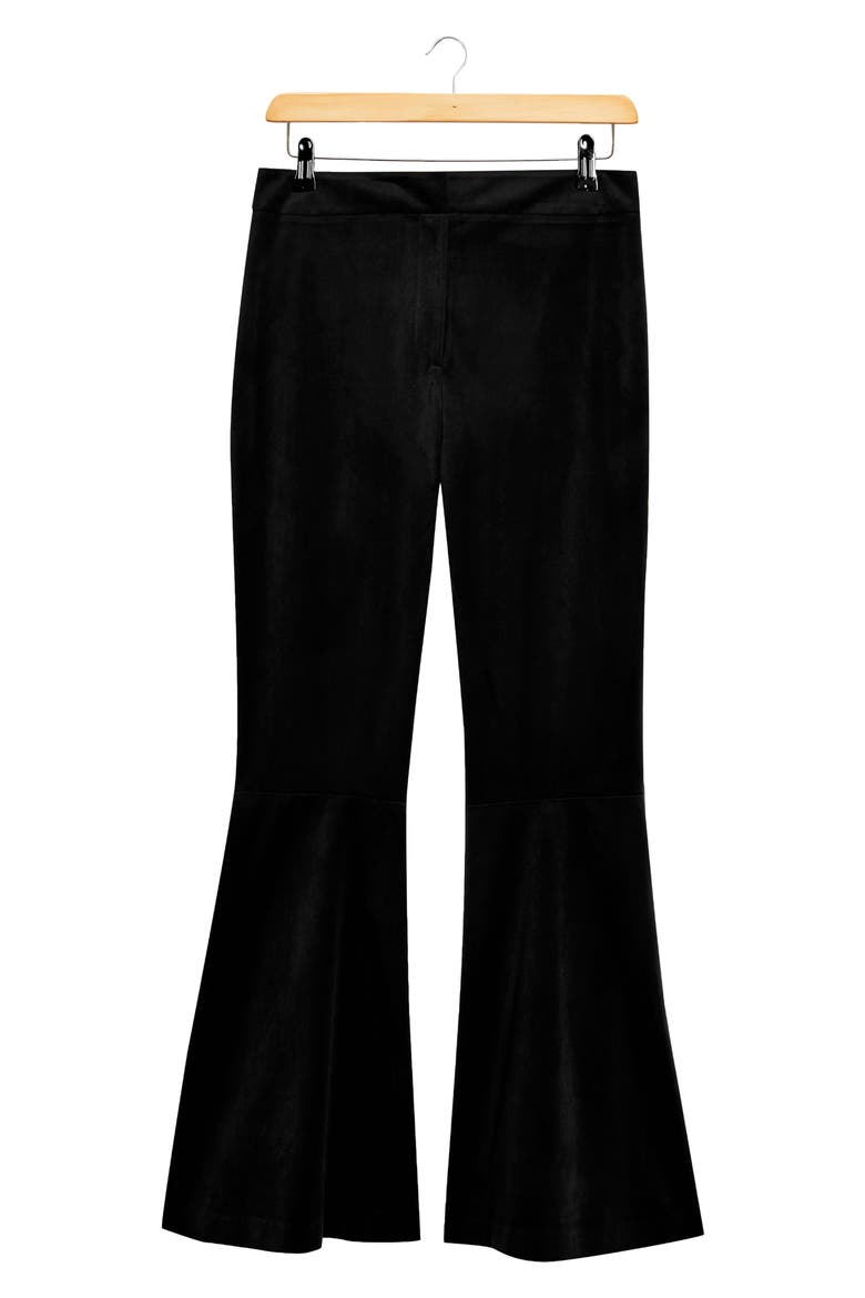 Flare Velvet Suit Pants, Alternate, color, BLACK