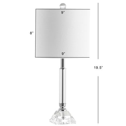 Jonathan Y Designs Dana 19.5in Crystal Column/metal Led Table Lamp In Clear