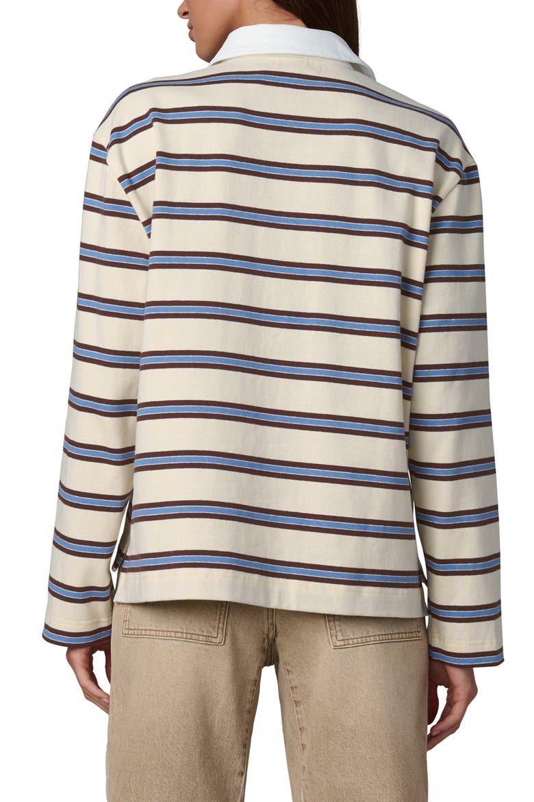 The Dylan Oversize Rugby Shirt, Alternate, color, ECRU AZURE MULTI S