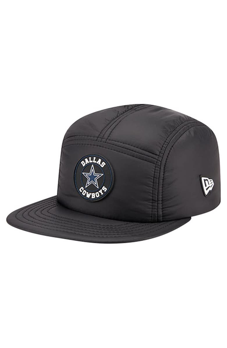 New Era Men's New Era Black Dallas Cowboys Quilted Camper Adjustable Hat, Main, color,