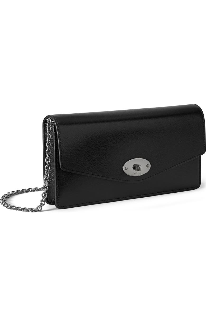 Mulberry Darley Leather Clutch, Alternate, color, Black