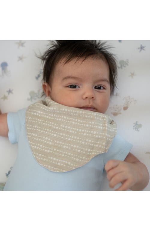 Crane Baby 3-pack Cotton Muslin Bandana Baby Bibs In Gray